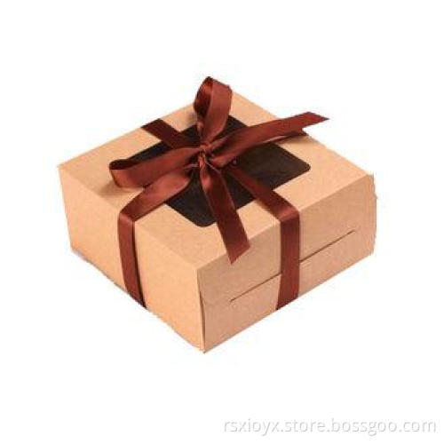Eco-friendly Kraft Paper / Recycled Paper Boxes for Cake pa